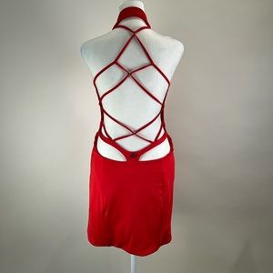 I.AM.GIA Red Backless Dress